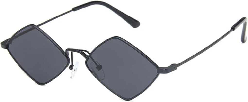 

Солнцезащитные очки с защитой UV400 | Маленькая металлическая оправа, цветные линзы | Для женщин и мужчин, для занятий спортом на открытом воздухе и вождения DSVIGF, Black Grey