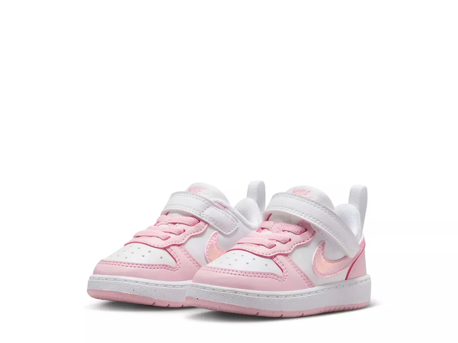Кроссовки Court Borough Low Recraft - детские Nike, White/Pink — фото 3