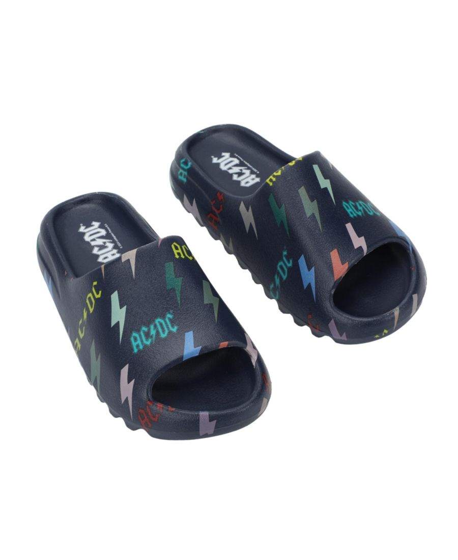 

Мужские синие сандалии-шлепанцы ACDC с радужными логотипами Thunderbolt, размер L AC/DC, Blue