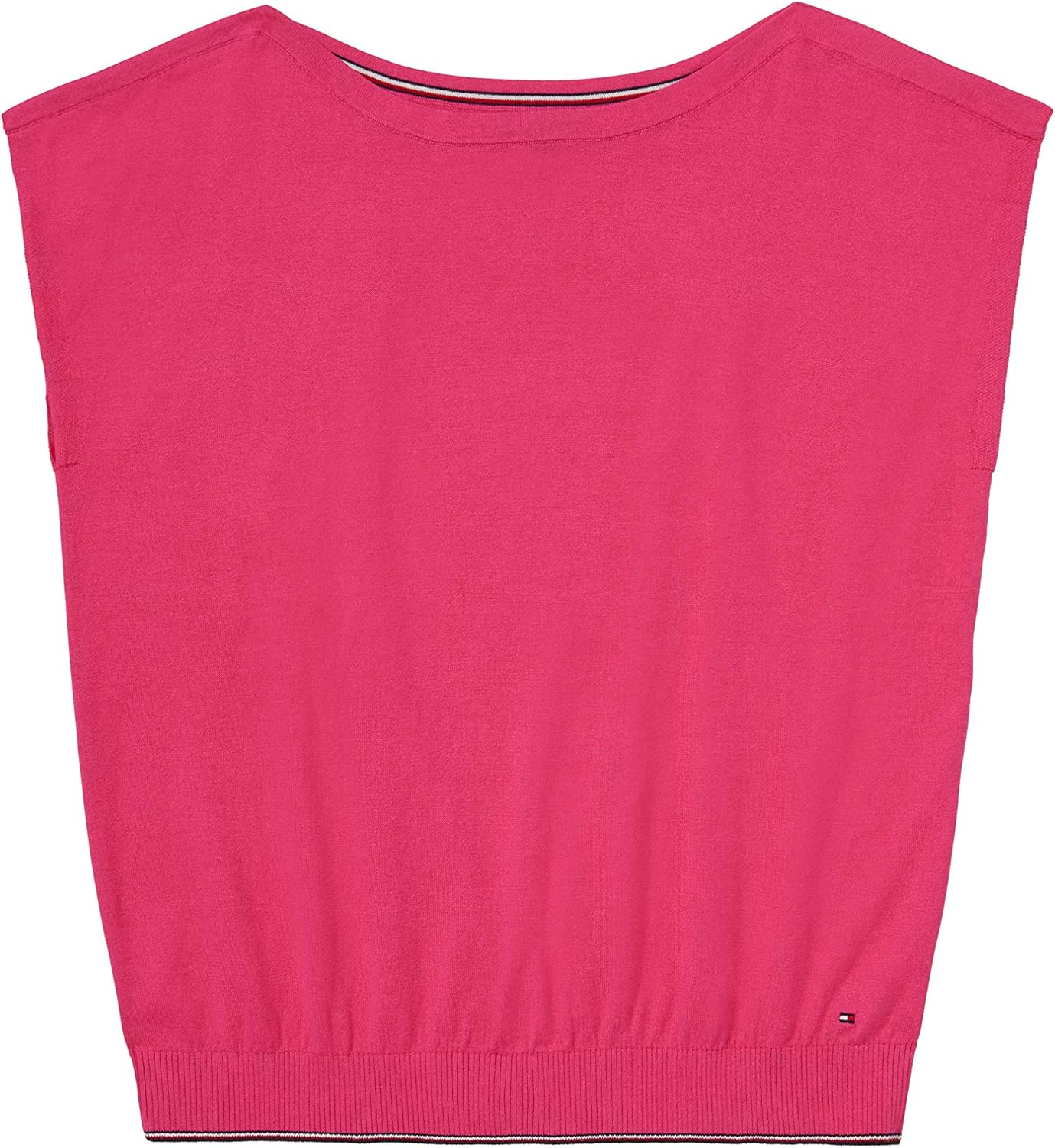 

Женский адаптивный свитер Tommy Hilfiger с короткими рукавами и широким вырезом, Beetroot Purple