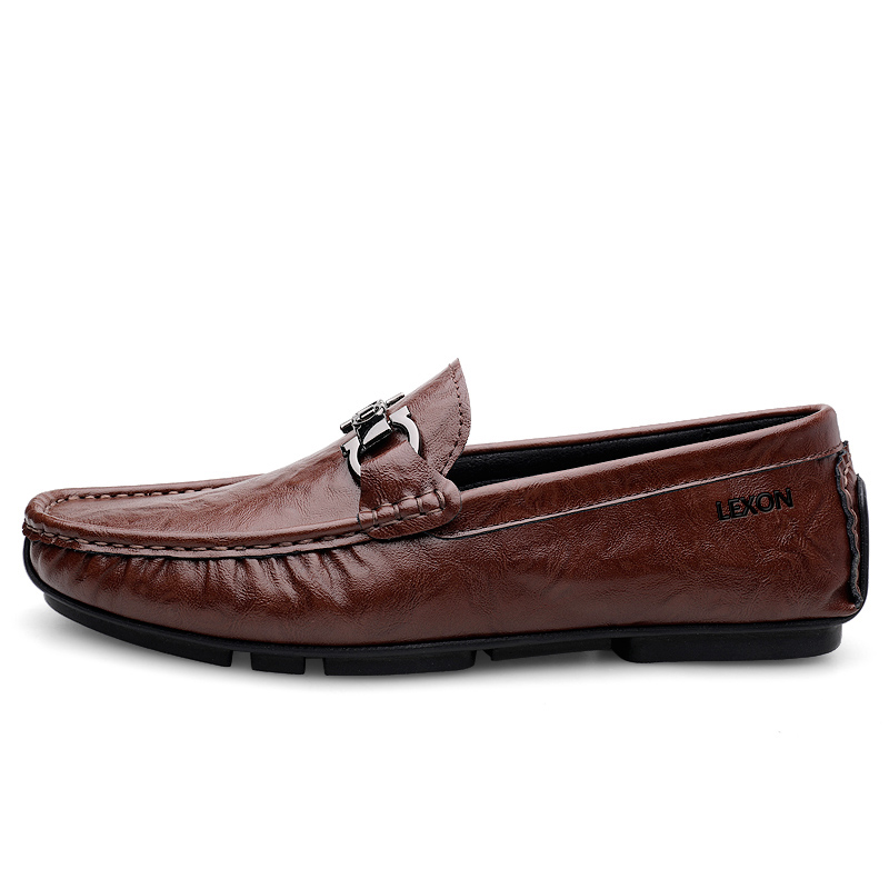 

LEXON Мужские повседневные туфли мужские низкие тёмно-коричневые, цвет Dark Brown