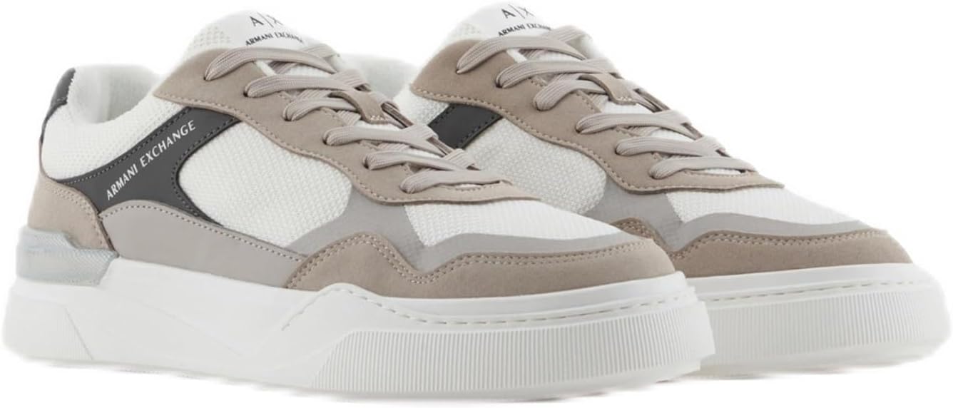 

Мужские кроссовки Armani Exchange Flick на шнуровке, слоновая кость