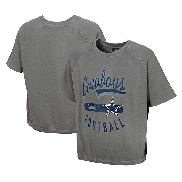 

Женский серый топ с коротким рукавом Dallas Cowboys Mineral Wash Outerstuff