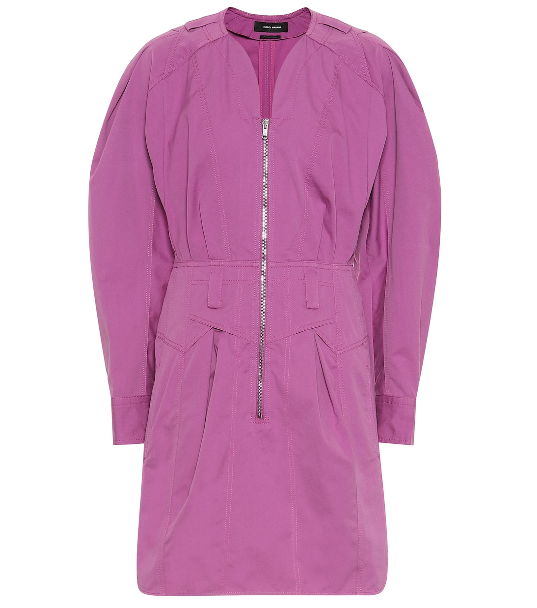 

Мини-платье из хлопка медового цвета Isabel Marant, фуксия