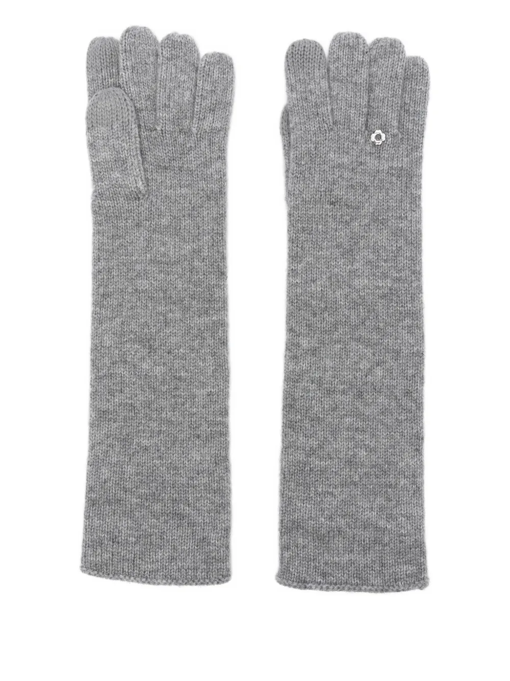 

Шерстяные перчатки с цветочным декором Maje, серый