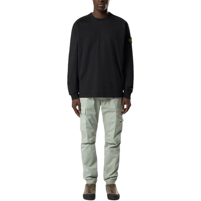Свитшот с логотипом Logo Patch Crewneck STONE ISLAND, Black — фото 4