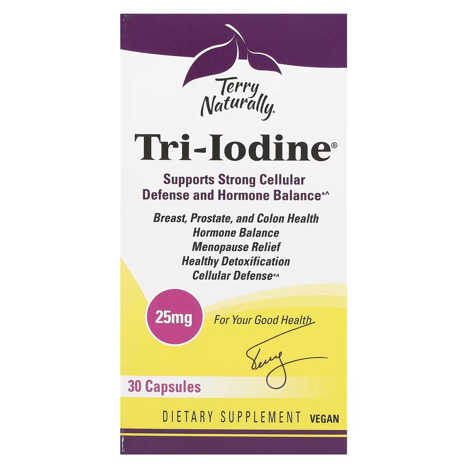 

Добавка Terry Naturally Tri-Iodine для здоровья, 30 капсул