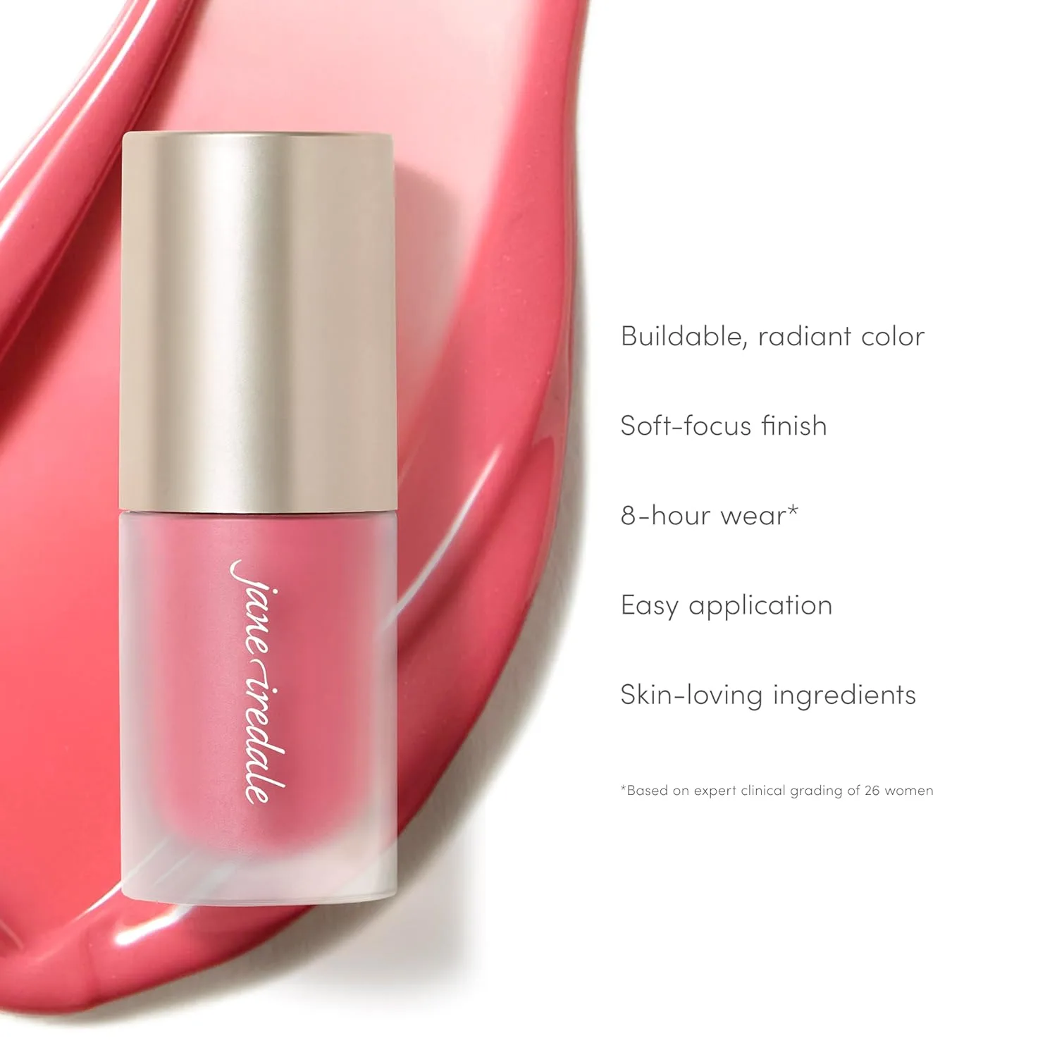 Жидкие румяна Jane Iredale ColorLuxe, легкая, стойкая формула с возможностью наслаивания, обеспечивают легкий и регулируемый румянец, протестировано дерматологами, подходит для веганов., Heartbreaker — фото 4
