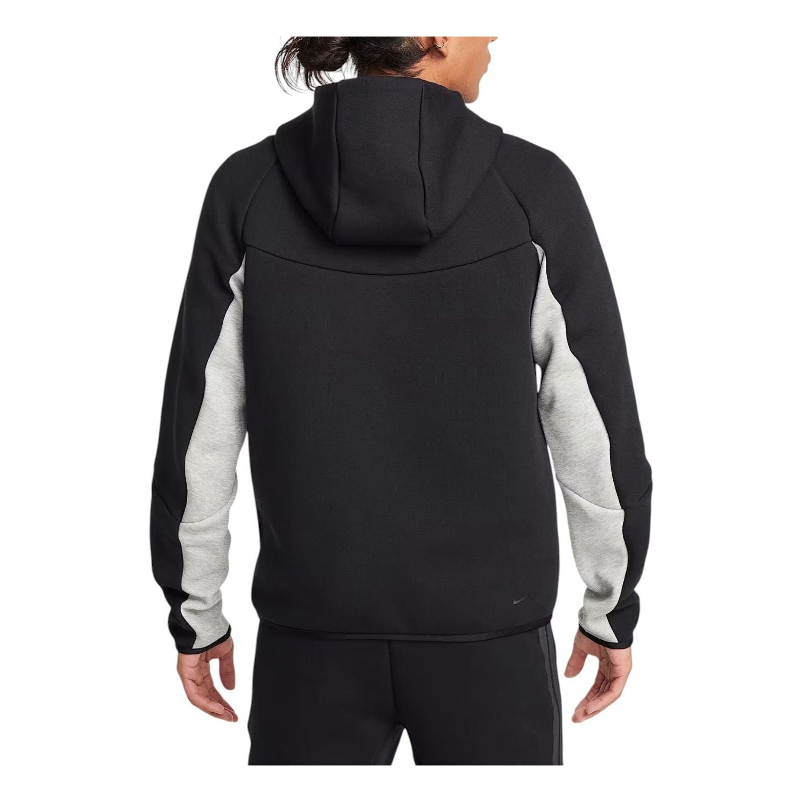 Куртка Nike Tech Fleece Windrunner на молнии, цвет «Черный, темно-серый меланж» — фото 2