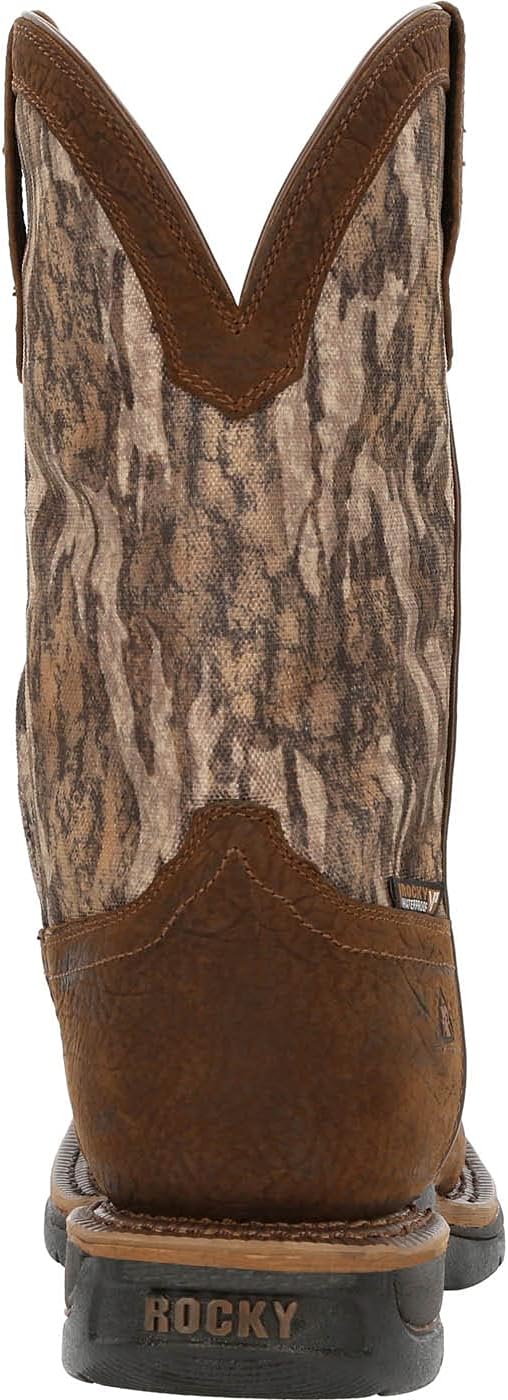 Мужские водонепроницаемые западные сапоги ROCKY Long Range 11, Mossy Oak Bottom Land — фото 4
