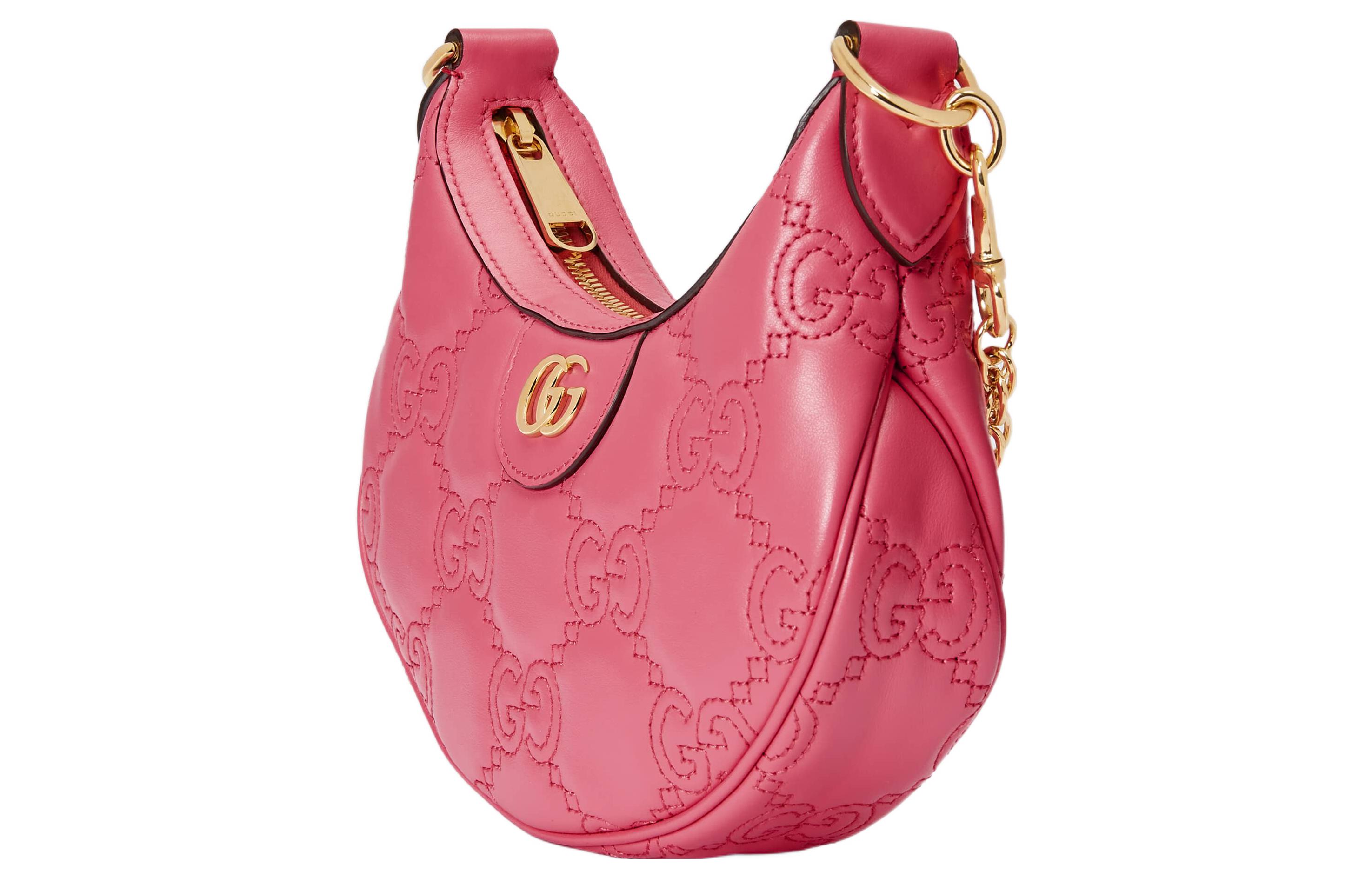 Кожаная сумка-полумесяц GUCCI с матрасным плетением — фото 3