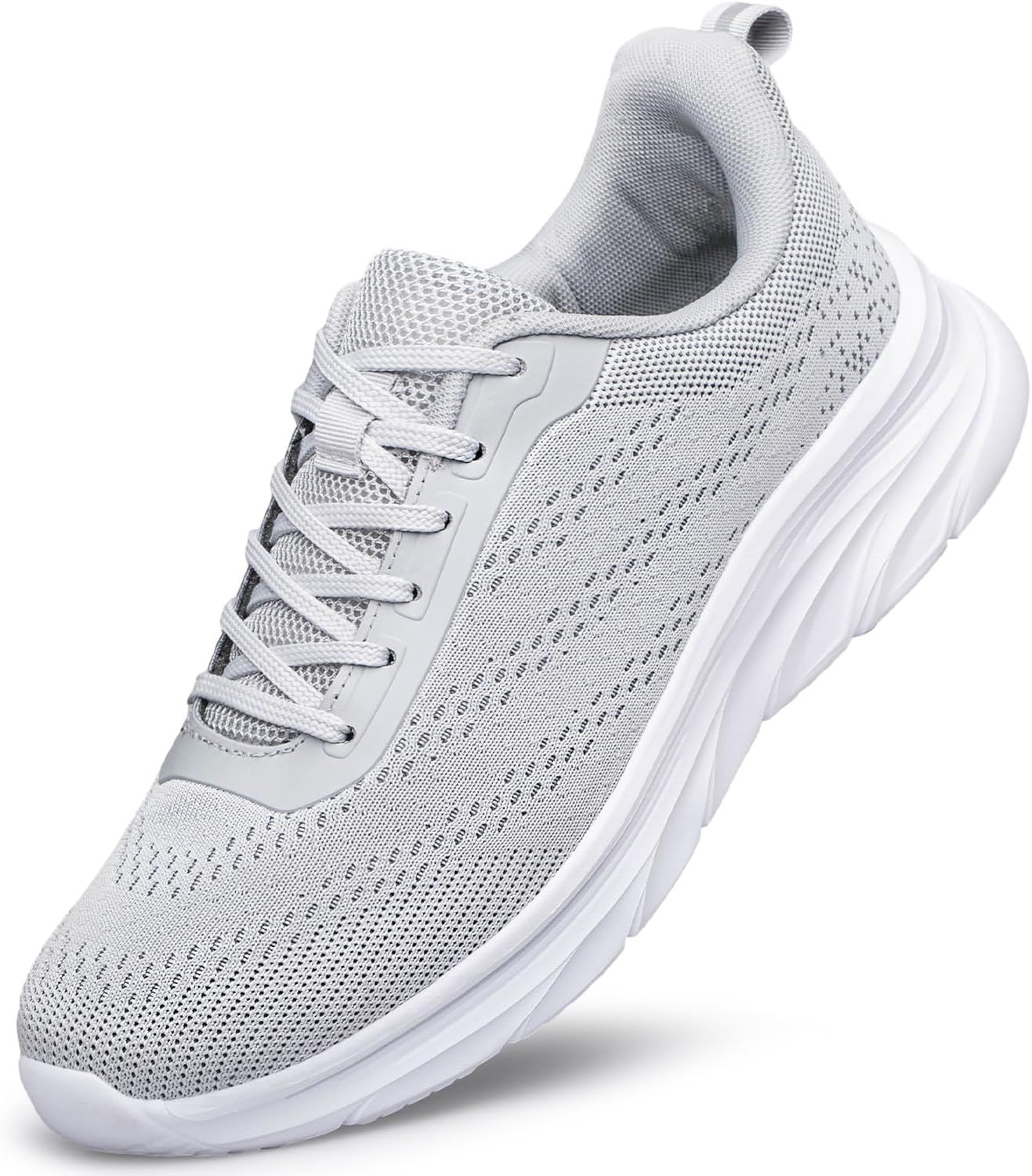 

Мужские кроссовки для бега, прогулок, повседневной носки, легкие спортивные, для тренировок в зале, тенниса, с амортизацией Raoendis, светло-серый