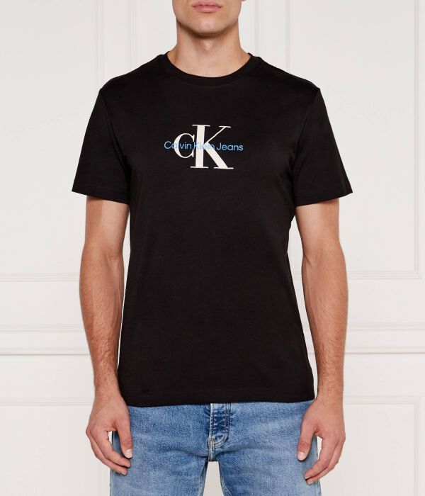 

Футболка с потертостями Regular fit Calvin Klein Jeans, черный