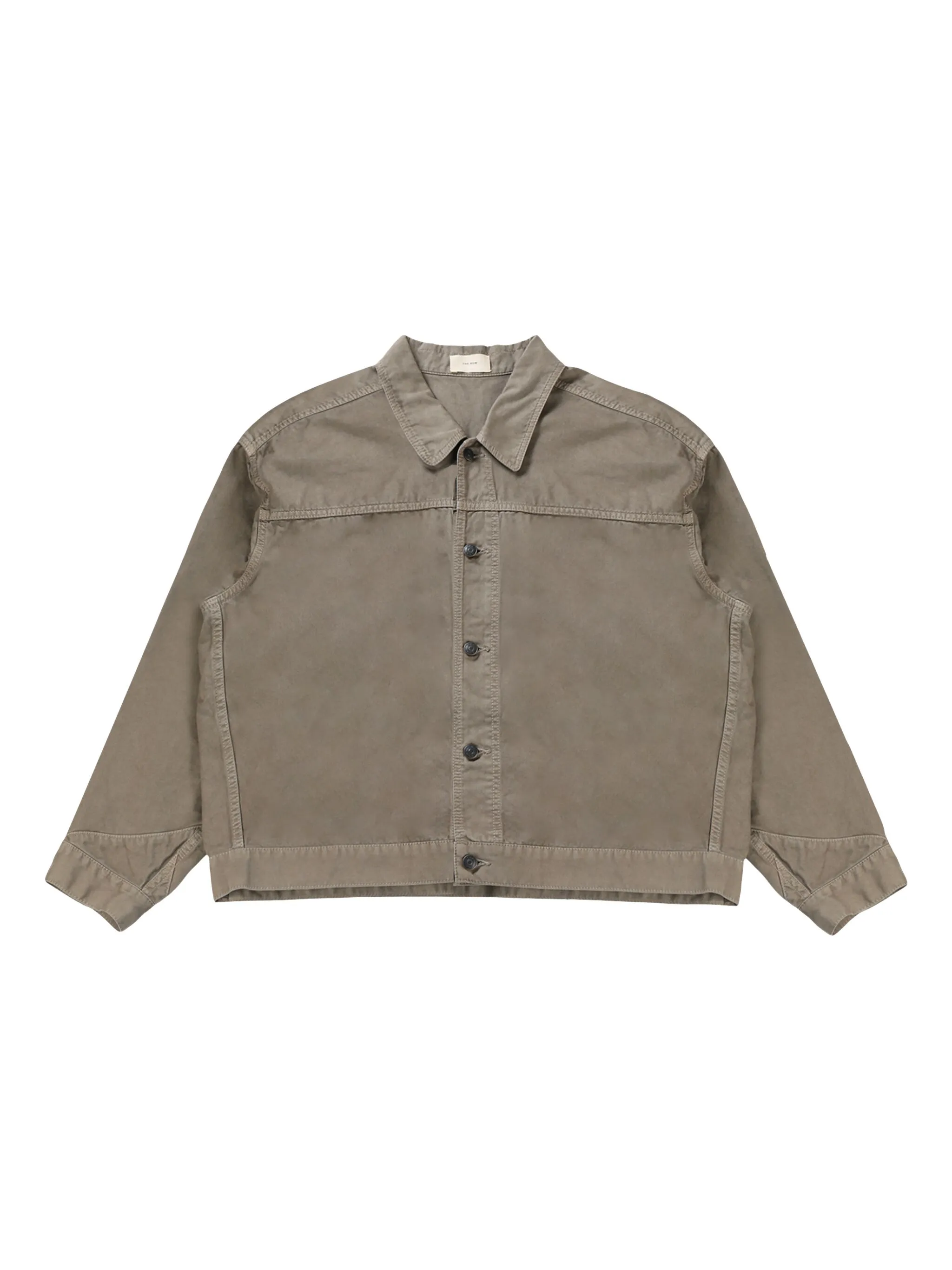 

Хлопковая рубашка The Row, нейтральный