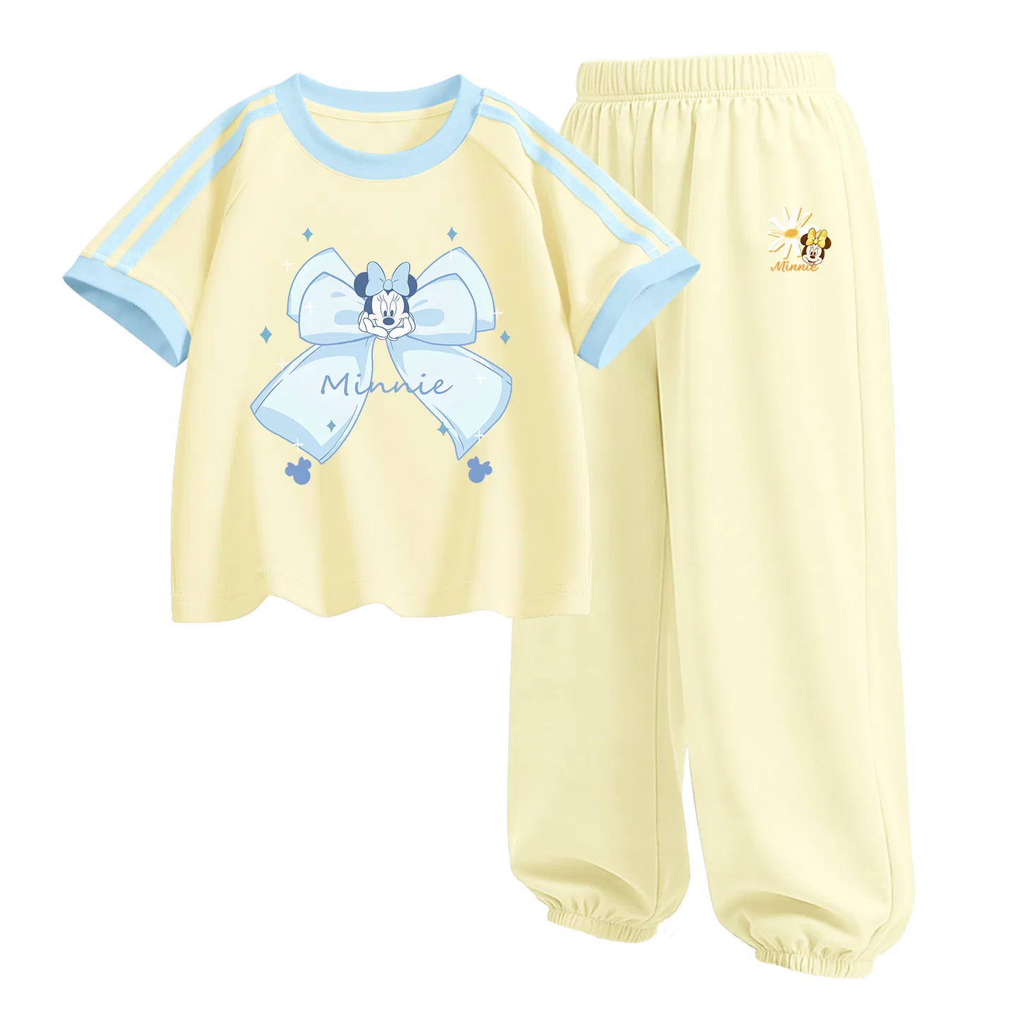 Детский спортивный костюм Casual Sportswear 2 Piece Set Disney, Di Meng Honey Bondage Yellow+Di Fan Sheng Flower K Sunrise Yellow