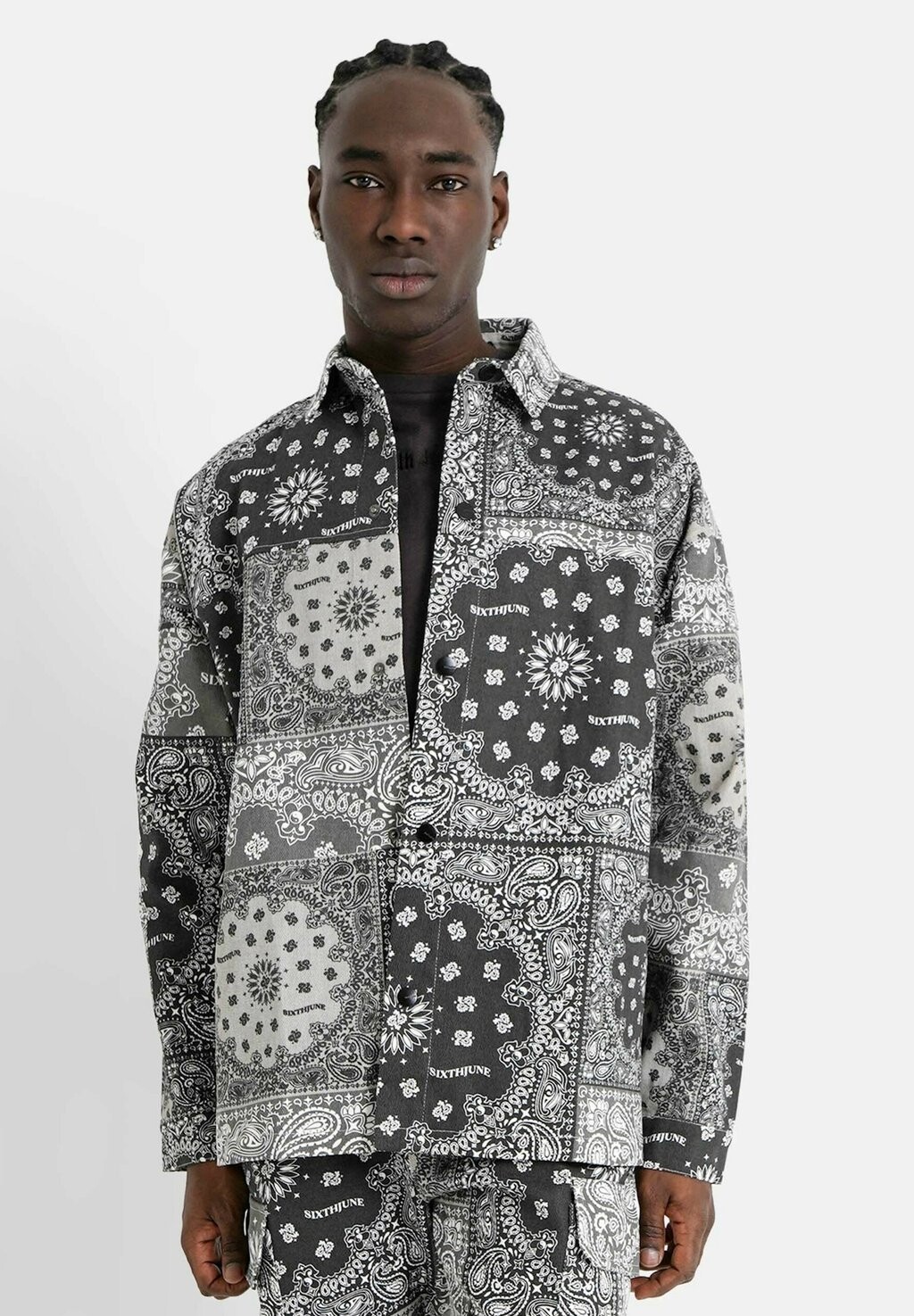 

Короткое пальто Bandana Patchwork Jacket Sixth June, черный