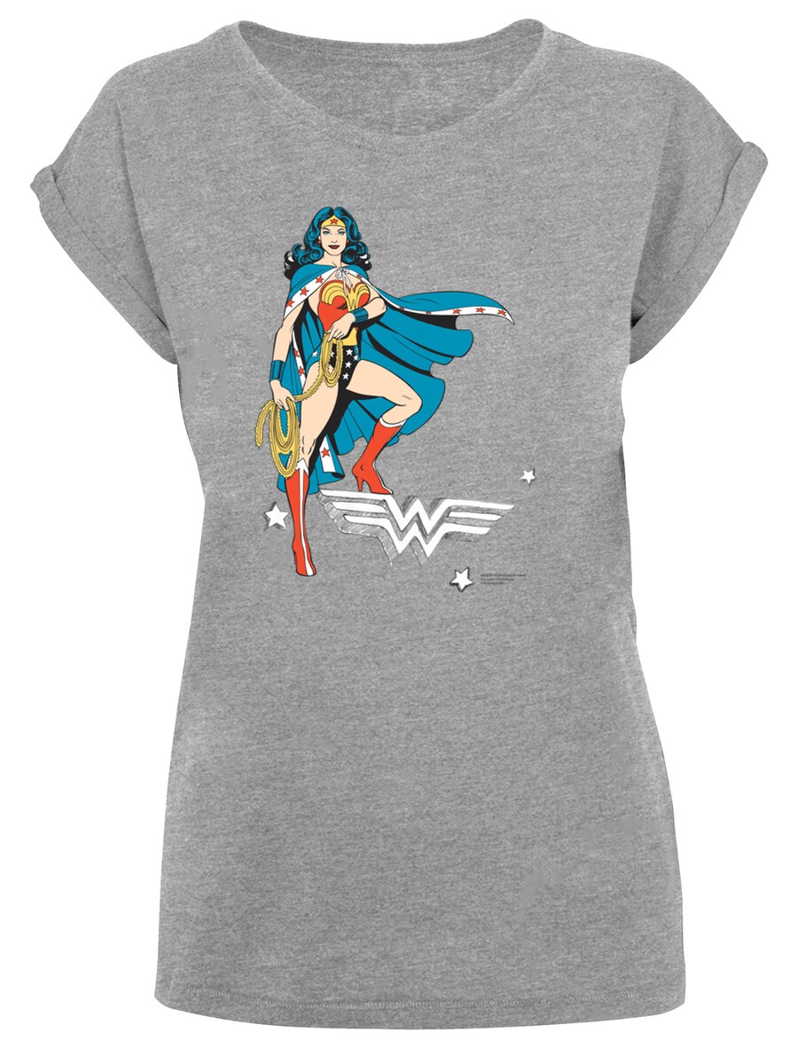 

Рубашка F4NT4STIC DC Comics Wonder Woman Standing, пятнистый серый
