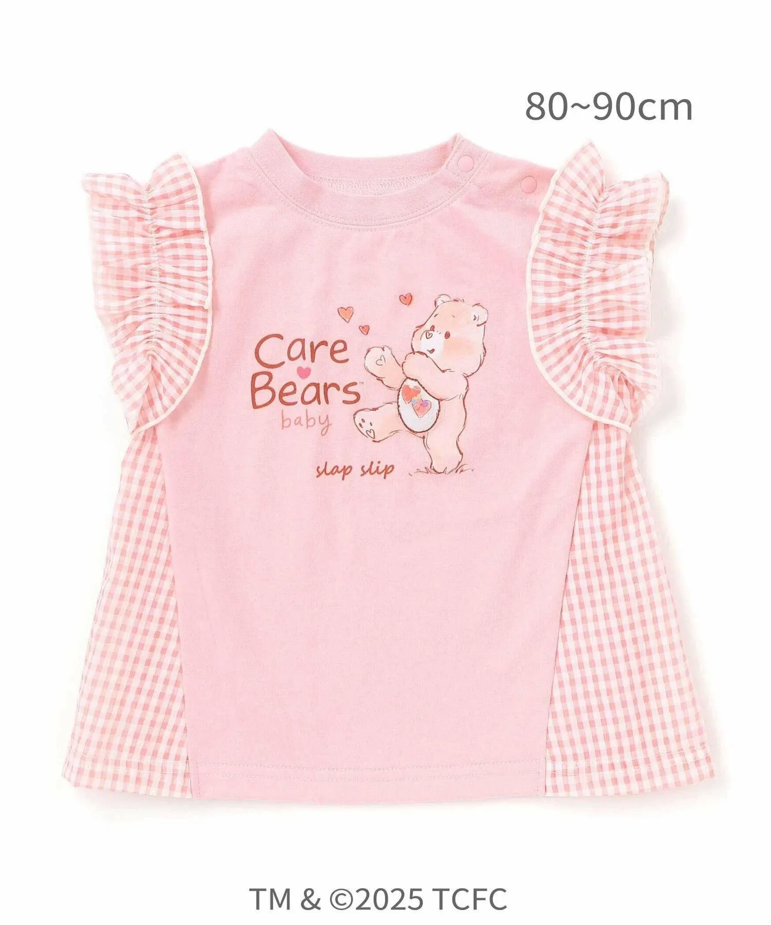 Футболка Care Bears *SLAP SLIP с иллюстрацией, рукавами с завязками по бокам и оборками (80-130 см), Pink — фото 2