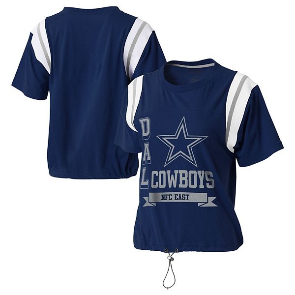 

Женская футболка Dallas Cowboys с цветными вставками и затяжкой Wear By Erin Andrews