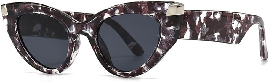 

Солнцезащитные очки «кошачий глаз» из металла, модные женские, с улучшенными солнцезащитными линзами для использования на открытом воздухе и на пляже, с зеркальным покрытием, защита от ультрафиолета UV400 TYUVIVO, Gray Flower