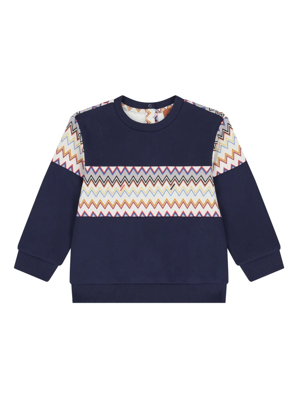 

Толстовка с узором зигзаг Missoni Kids, синий