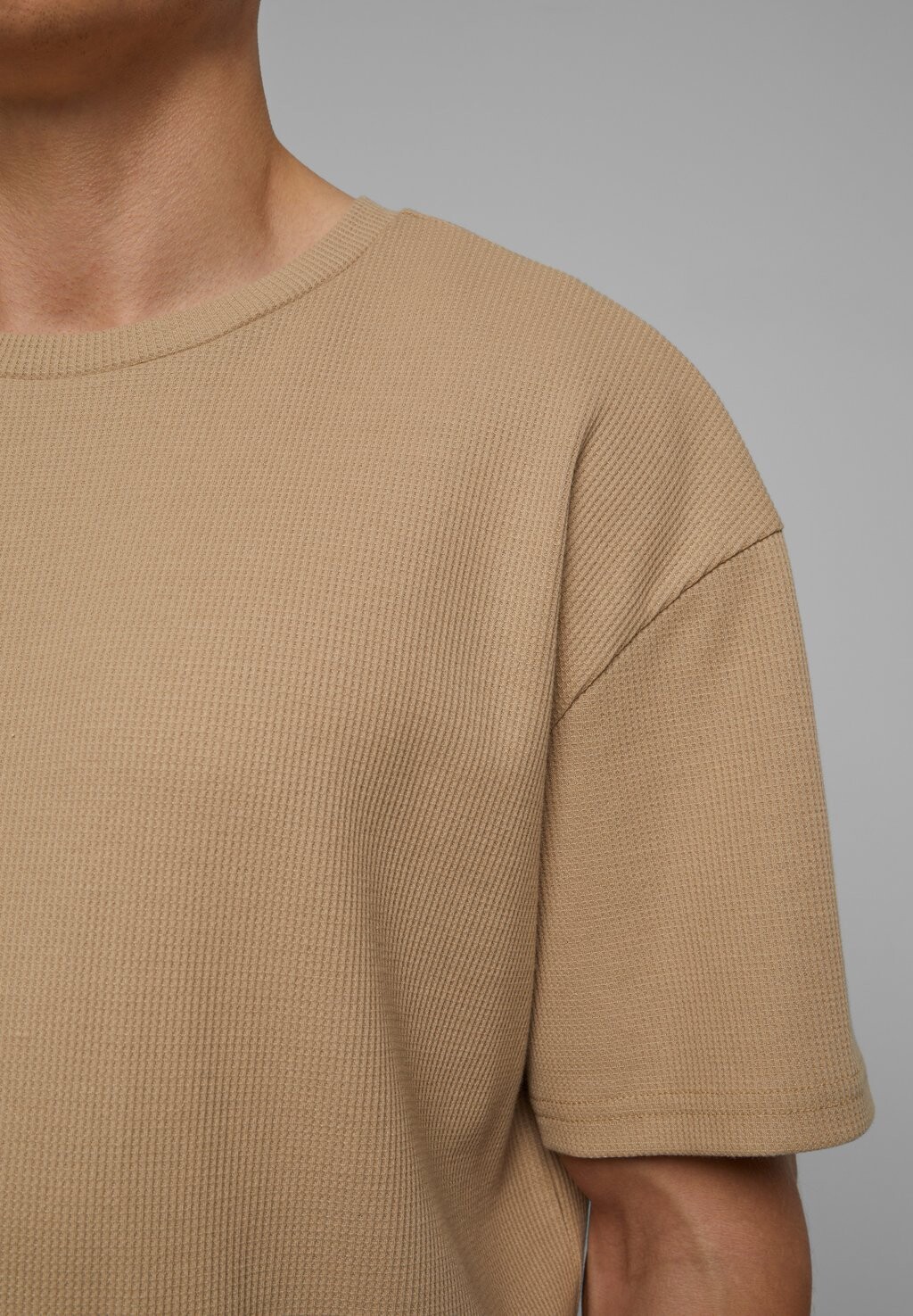 

Базовая футболка Waffle Urban Classics, Unionbeige