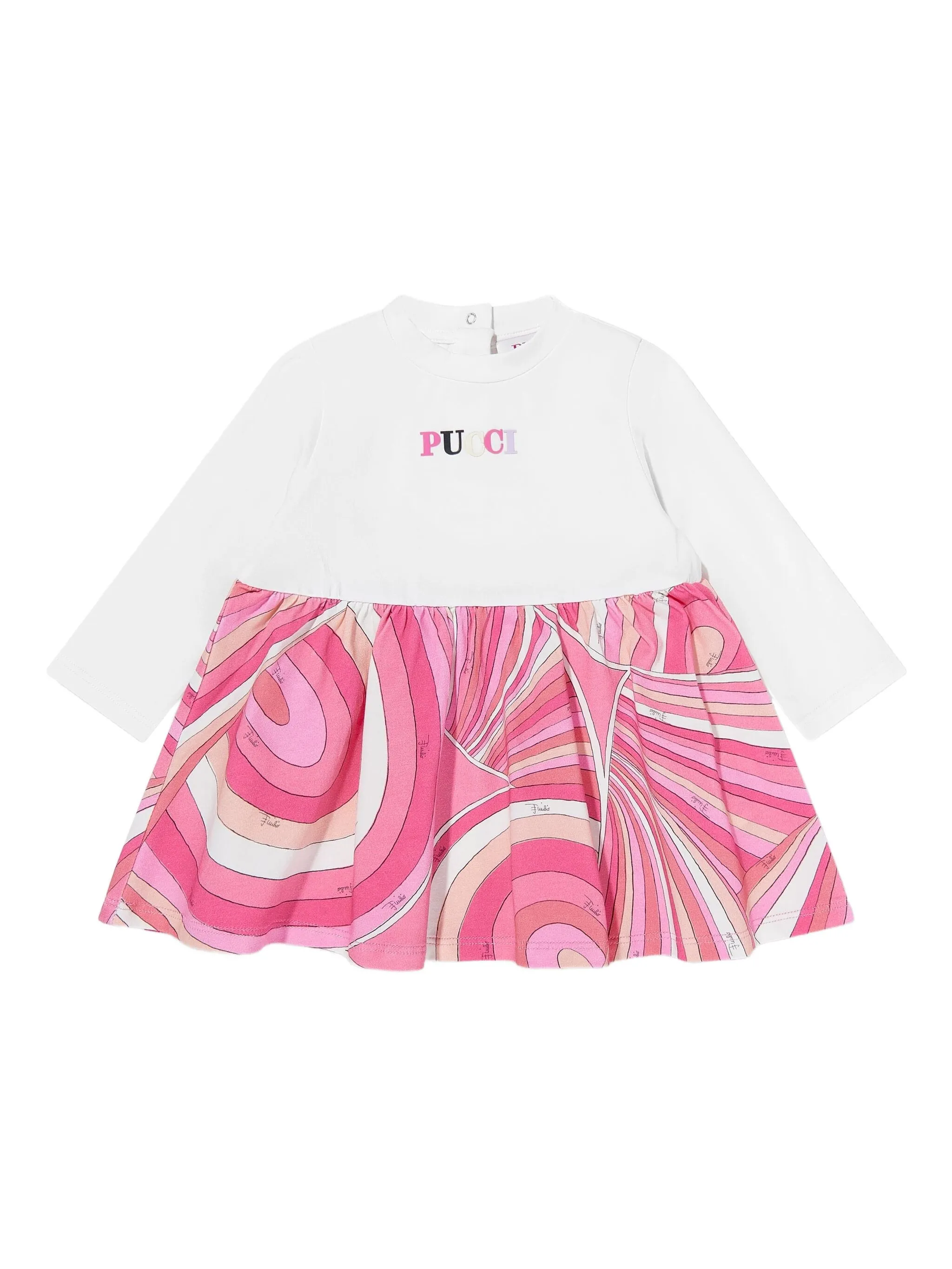 

Платье с длинными рукавами Pucci Junior, розовый
