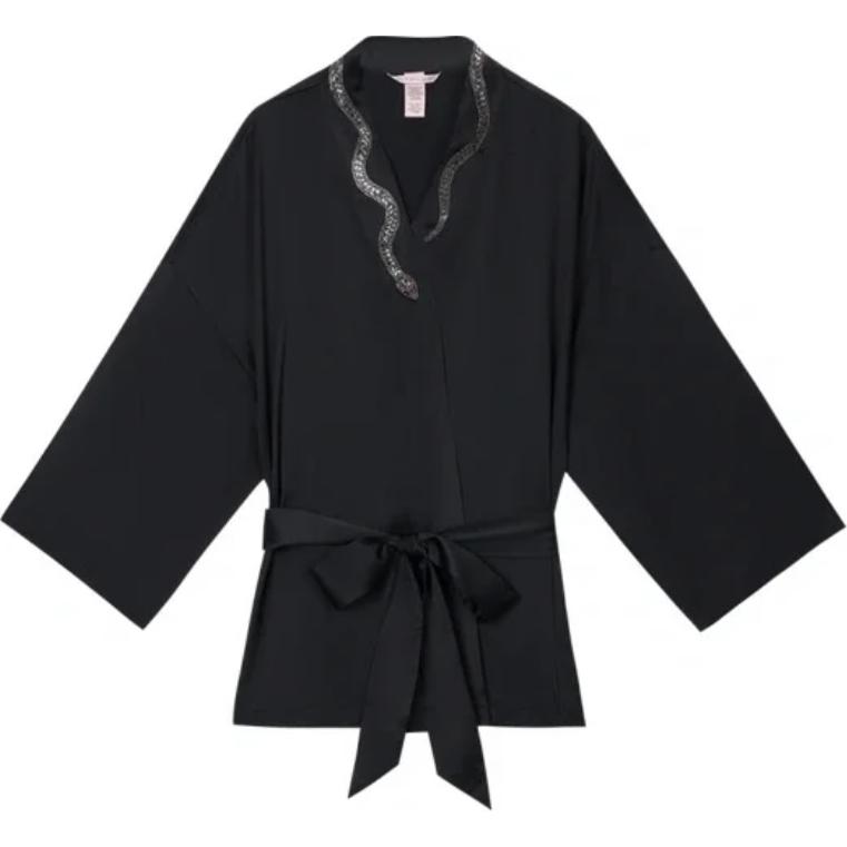 

Victoria's Secret Ограниченная коллекция Года Змеи халат для сна женский Black