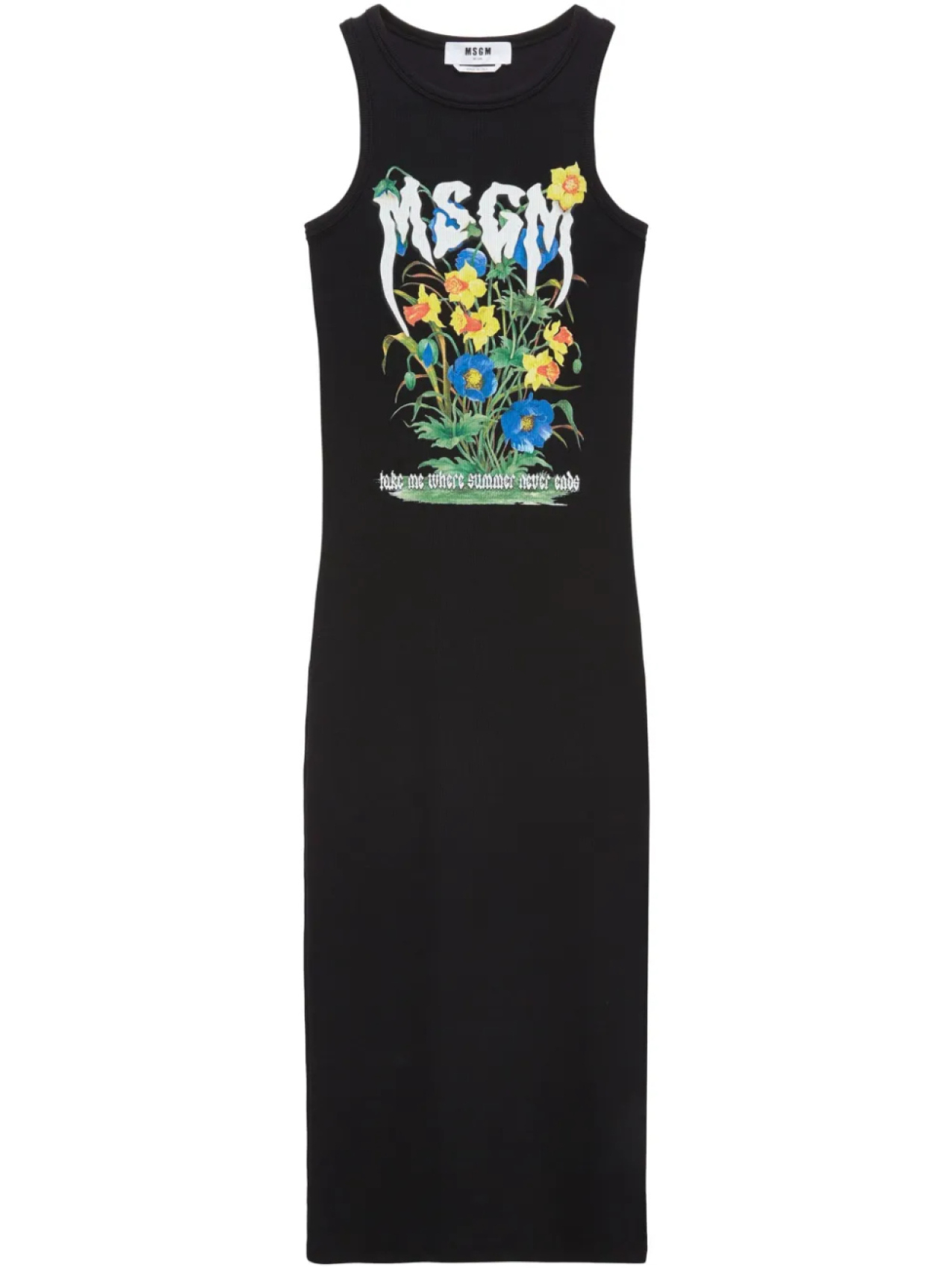 

MSGM платье с логотипом, черный