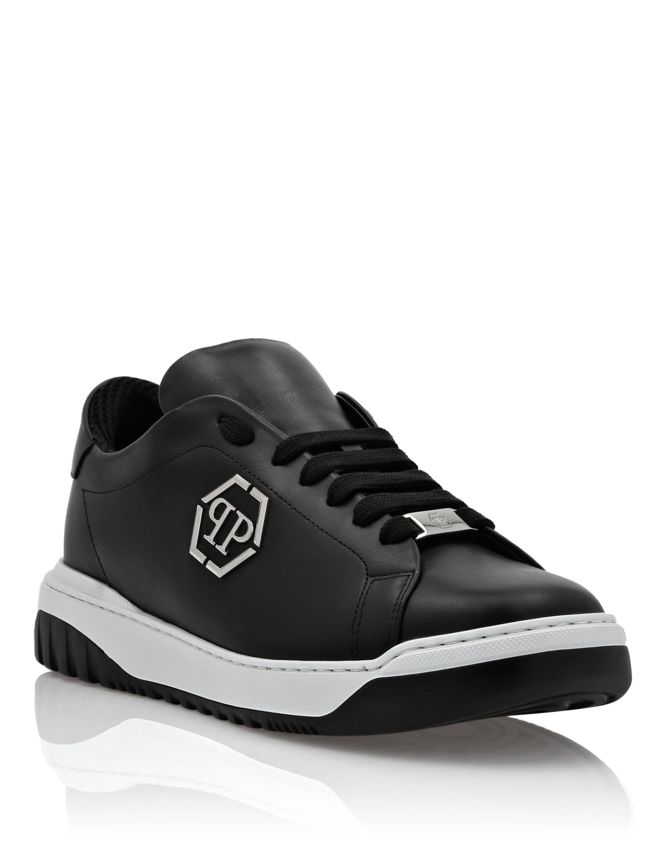 

Кожаные низкие кеды Skull&Bones PHILIPP PLEIN, черный