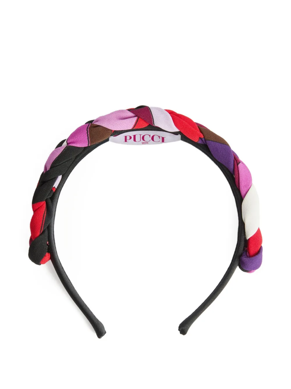 

Плетеный ободок с принтом Iride Pucci Junior, красный