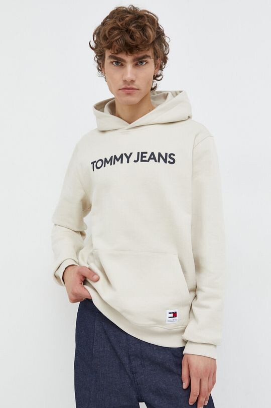 

Хлопковая толстовка Tommy Jeans, бежевый