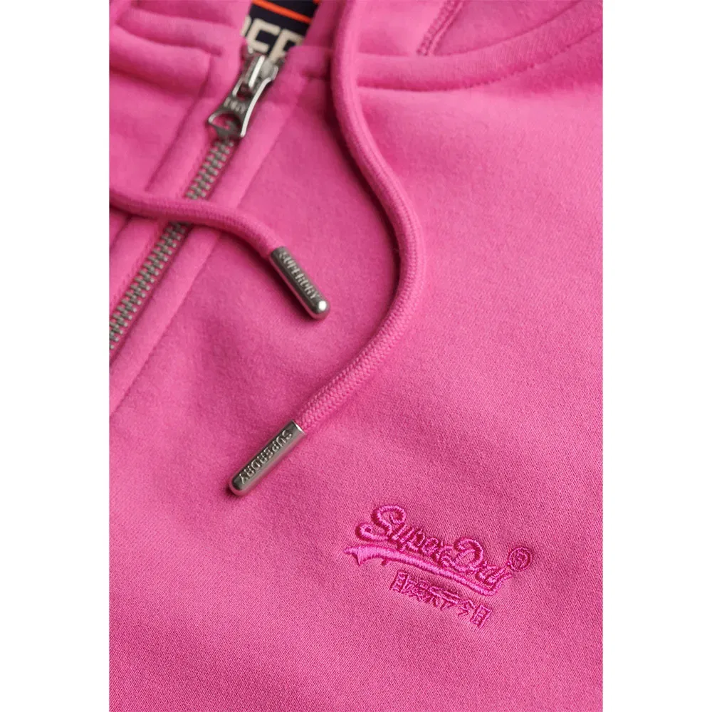 Худи на молнии Essential Logo Superdry, розовый — фото 2