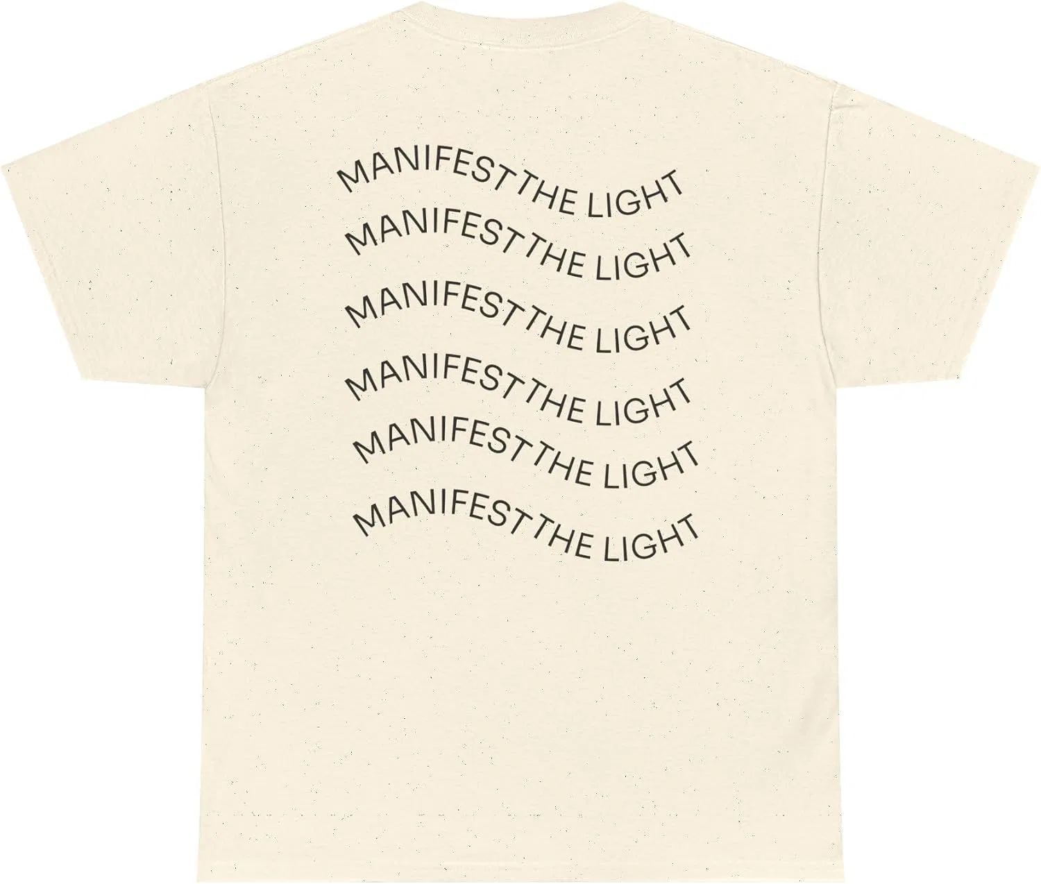 Футболка с космическим принтом Manifest the Light, натуральный — фото 4