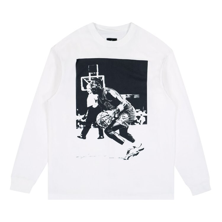 

Футболка Air Jordan x Union Long-Sleeve T-Shirt 'White', белый