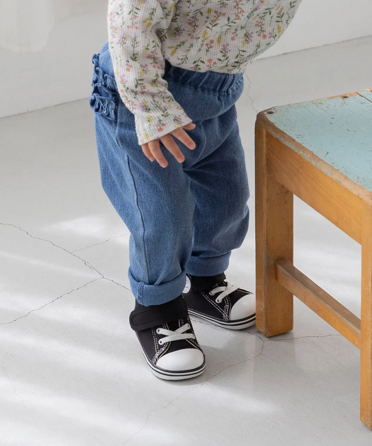 Детские кеды с липучками Converse Baby All Star V-1, White — фото 2