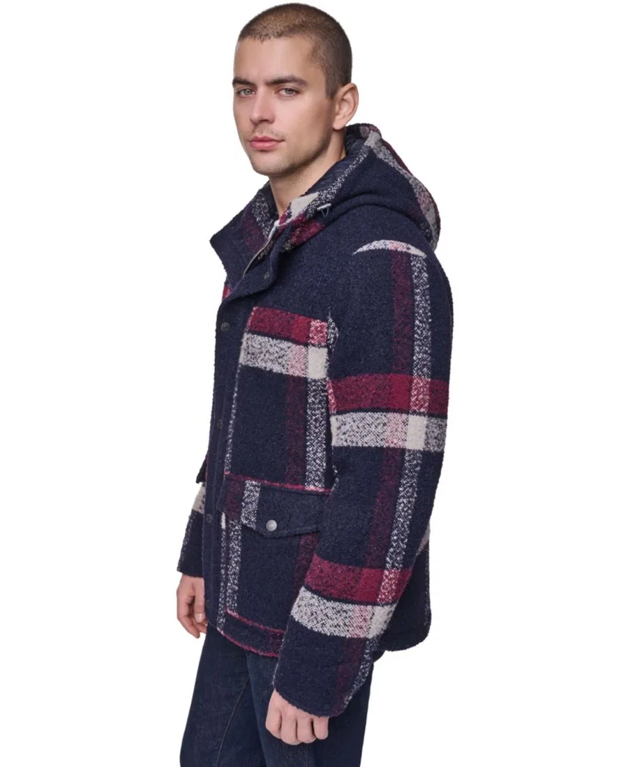 Куртка с капюшоном, фланелевая, из шерстяного бленда Levi's, Port/Navy Plaid — фото 3