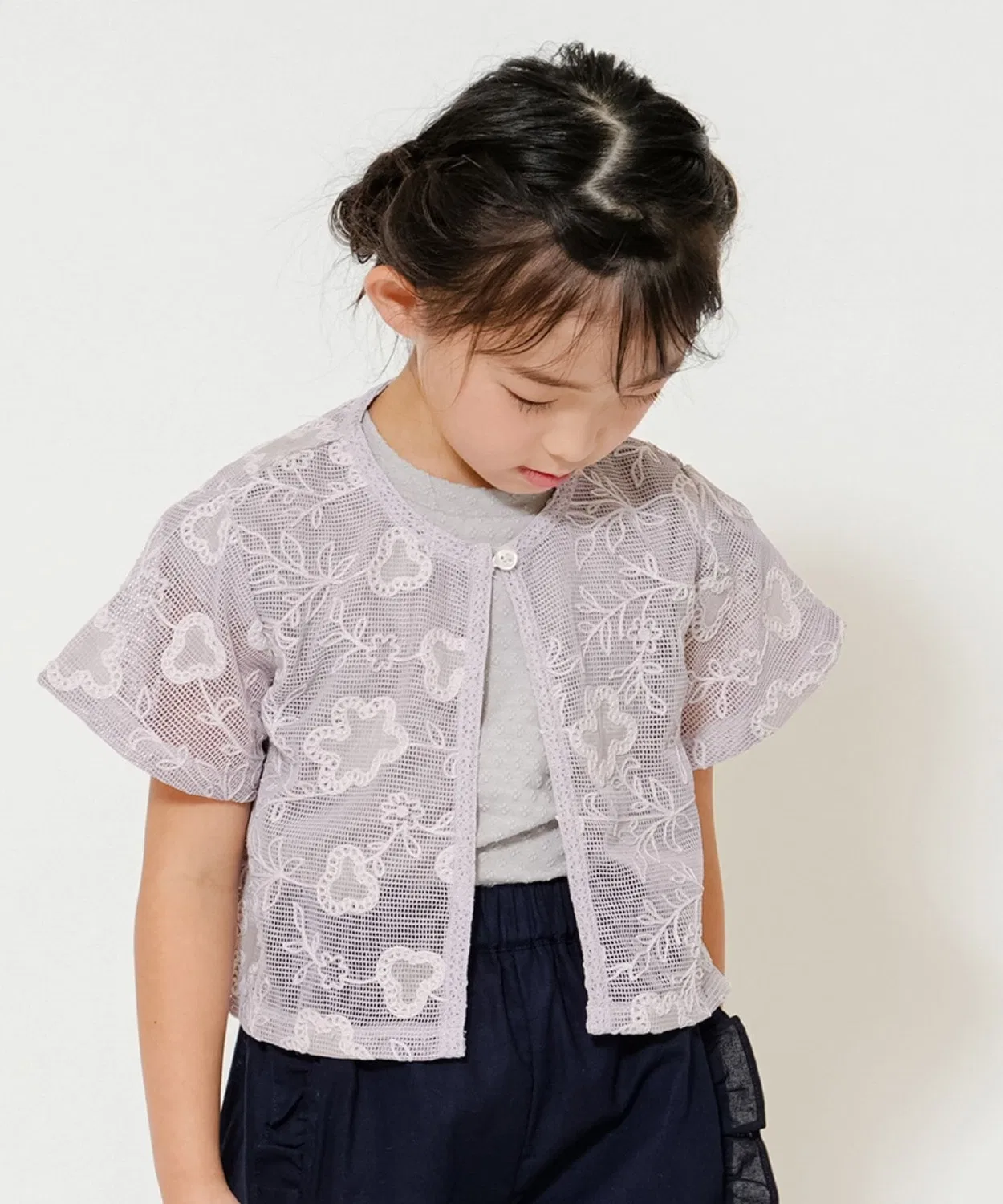 Детское кружевное болеро Little s.t by s.t.closet, Лавандовый