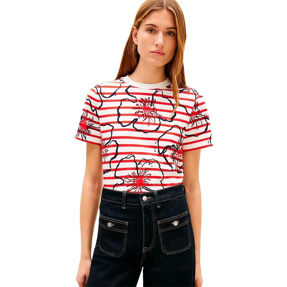 Женская футболка с цветочным принтом Flower Graphic Tommy hilfiger, White