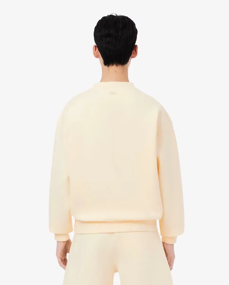 Мужская свитшот свободного кроя с принтом Lacoste, Beige — фото 2