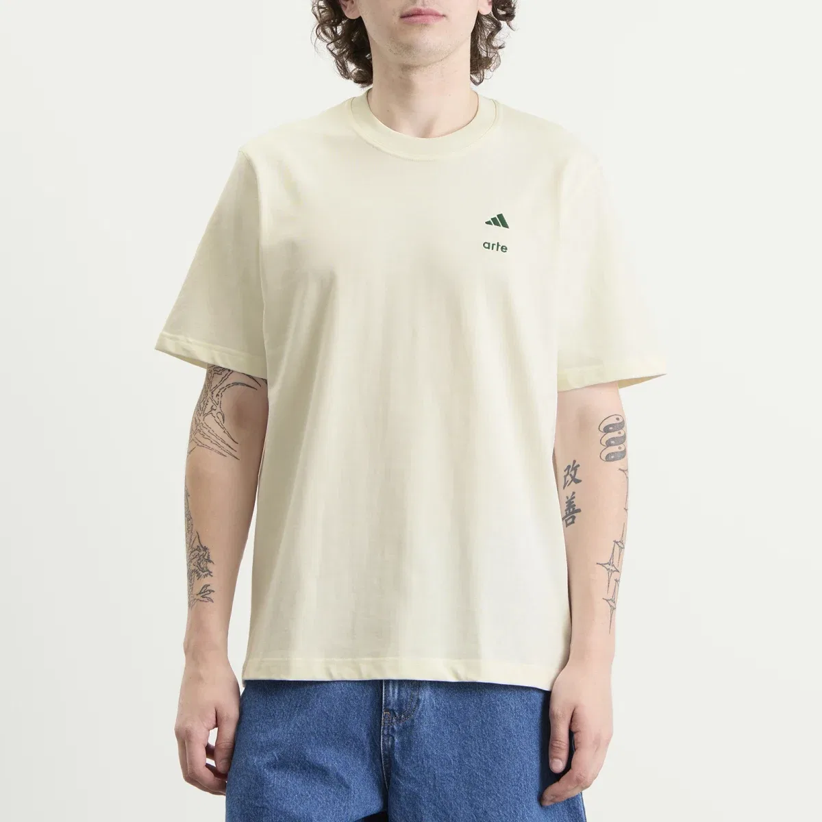 Футболка с длинным рукавом X arte Adidas, Off White & Amazon Green — фото 2