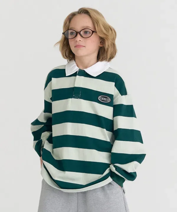 Футболка с длинным рукавом, клетчатый карман, Ocelot Junior, зеленый