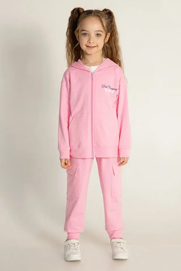 Детские спортивные штаны для девочек хлопковые Dmb Boys & Girls, Pink — фото 2