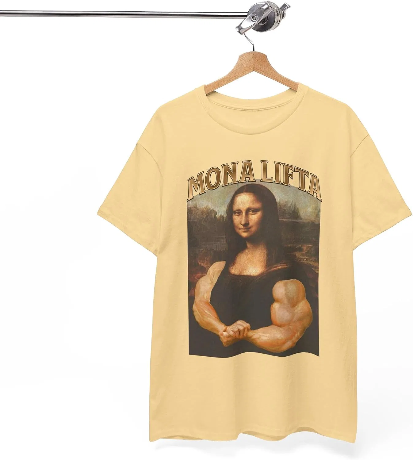Футболка с принтом Mona Lifta, Gildan 5000, Yellow Haze — фото 4