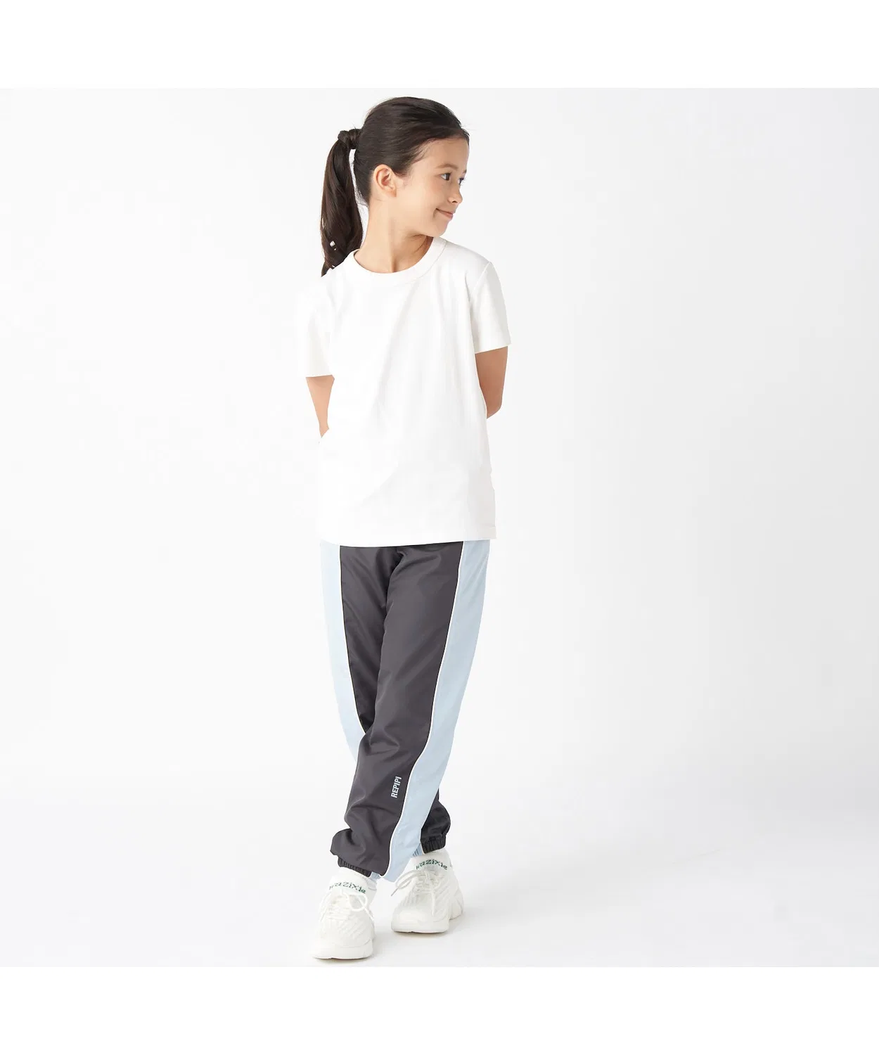 Детские штаны спортивные с принтом repipi armario, Black/Blue — фото 3