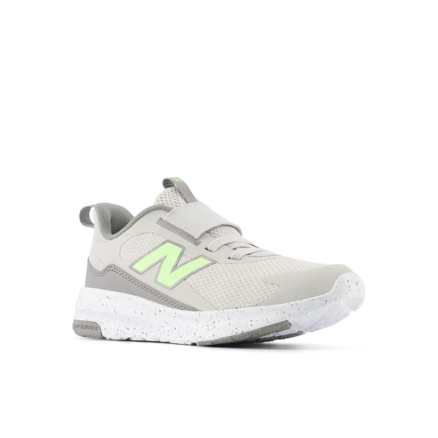 Детские кроссовки без шнуровки с сетчатым верхом 468 Slip On New Balance, Grey Matter With Afterglow And Slate Gray — фото 2