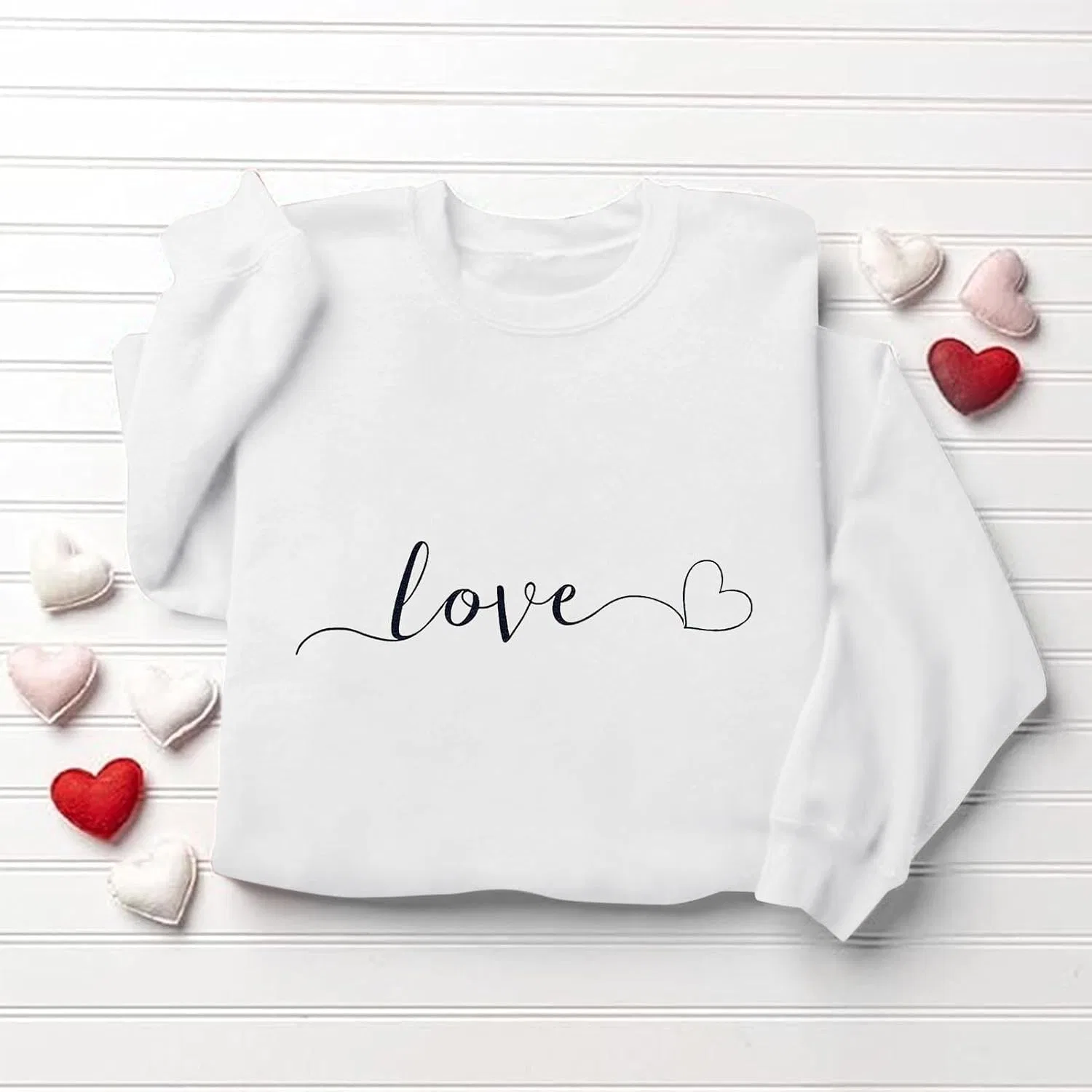 Женский свитшот Valentine Heart, белый — фото 3