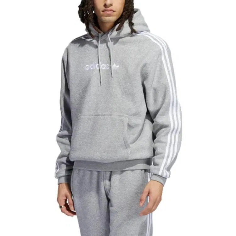 Худи с длинным рукавом Comfort 3-Stripes Adidas, серый — фото 4