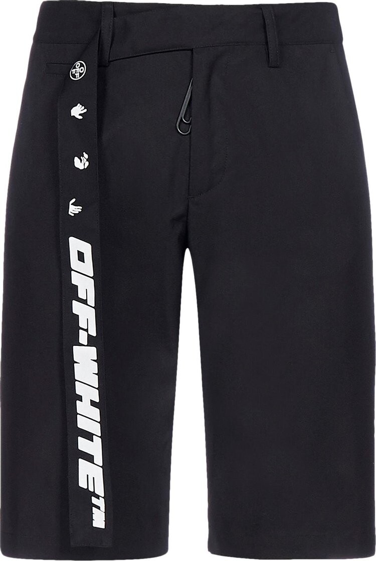 

Шорты Off-White Industrial Belt Chino Shorts 'Black/White', черный