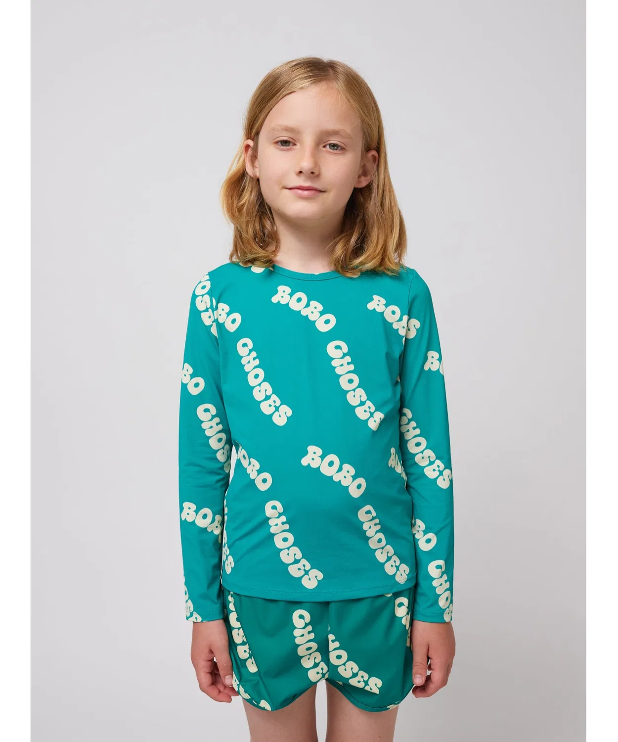 Детская футболка для плавания с длинным рукавомWavy Bobo Choses BOBO CHOSES, Green